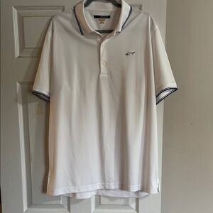Greg Norman Collection White Polo Classic Lightweight Shirt